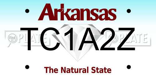 TC1A2Z Arkansas License Plate