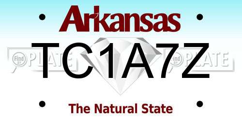 TC1A7Z Arkansas License Plate