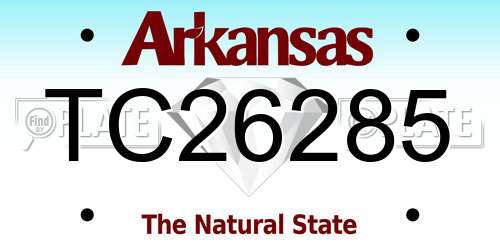 TC26285 Arkansas License Plate