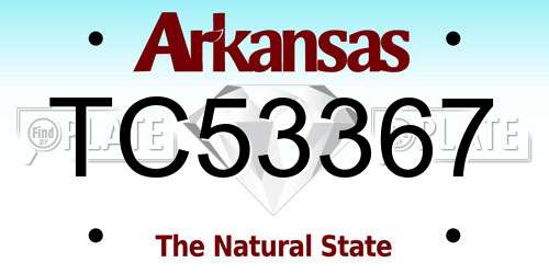 TC53367 Arkansas License Plate