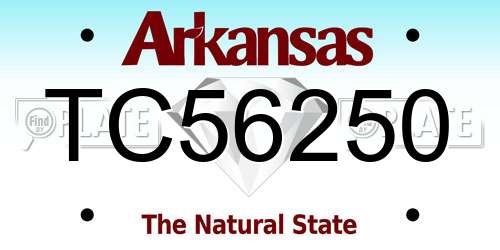 TC56250 Arkansas License Plate