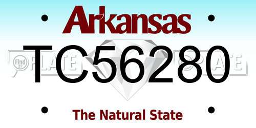 TC56280 Arkansas License Plate