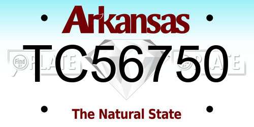 TC56750 Arkansas License Plate