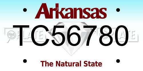 TC56780 Arkansas License Plate