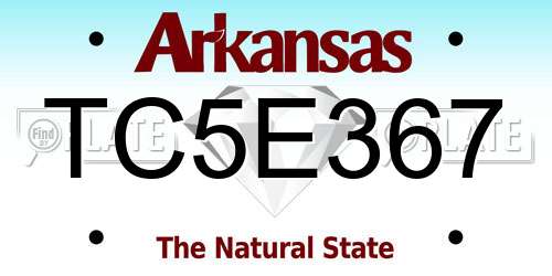TC5E367 Arkansas License Plate