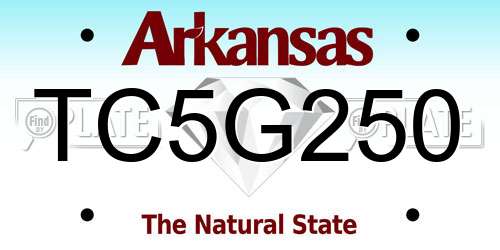 TC5G250 Arkansas License Plate