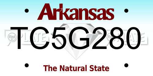 TC5G280 Arkansas License Plate