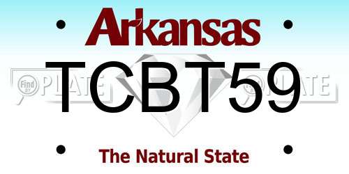 TCBT59 Arkansas License Plate