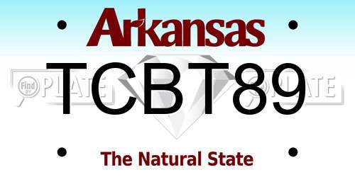 TCBT89 Arkansas License Plate