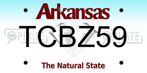 TCBZ59 Arkansas License Plate