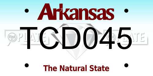 TCD045 Arkansas License Plate