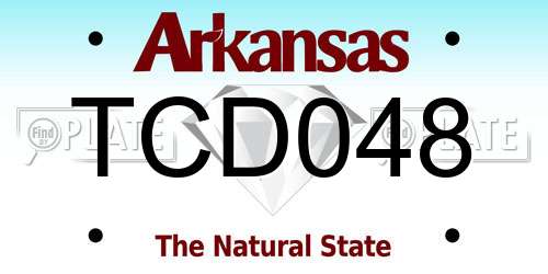 TCD048 Arkansas License Plate