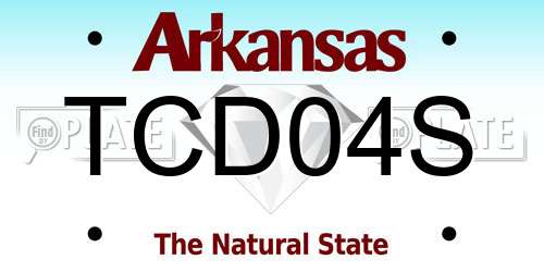 TCD04S Arkansas License Plate