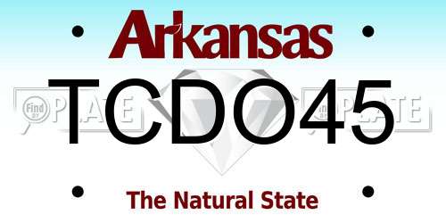 TCDO45 Arkansas License Plate