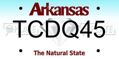 TCDQ45 Arkansas License Plate