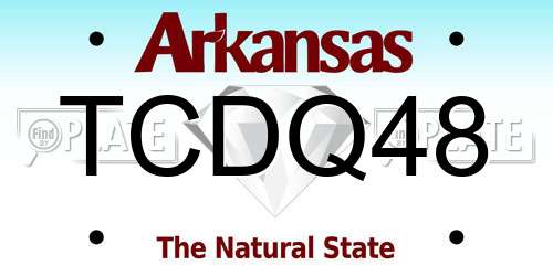 TCDQ48 Arkansas License Plate