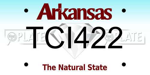 TCI422 Arkansas License Plate