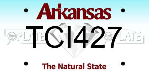 TCI427 Arkansas License Plate