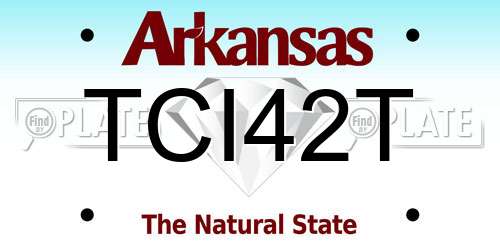 TCI42T Arkansas License Plate