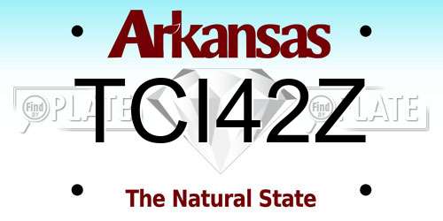 TCI42Z Arkansas License Plate