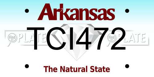 TCI472 Arkansas License Plate