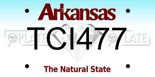 TCI477 Arkansas License Plate