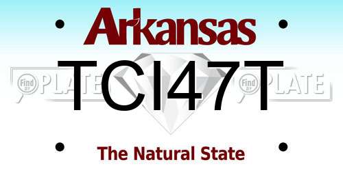 TCI47T Arkansas License Plate