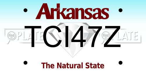 TCI47Z Arkansas License Plate