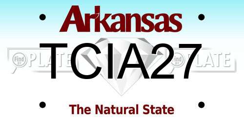 TCIA27 Arkansas License Plate