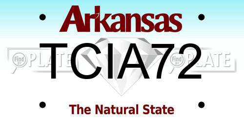 TCIA72 Arkansas License Plate