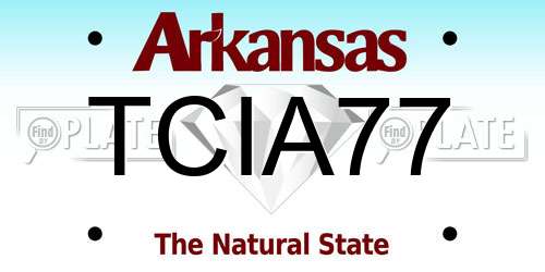 TCIA77 Arkansas License Plate