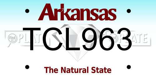 TCL963 Arkansas License Plate
