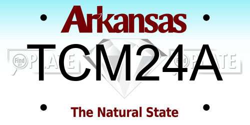 TCM24A Arkansas License Plate