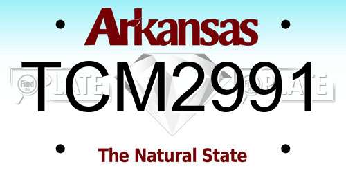 TCM2991 Arkansas License Plate