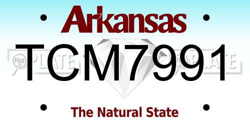 TCM7991 Arkansas License Plate