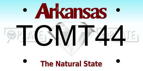TCMT44 Arkansas License Plate