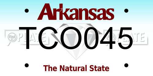 TCO045 Arkansas License Plate