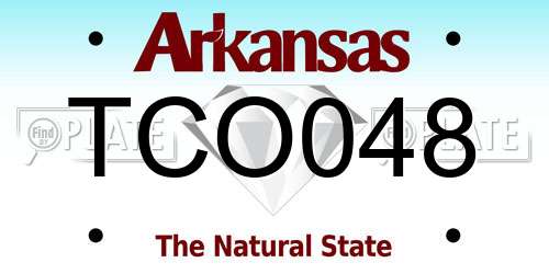 TCO048 Arkansas License Plate