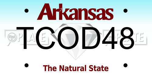 TCOD48 Arkansas License Plate