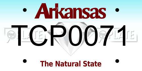 TCP0071 Arkansas License Plate