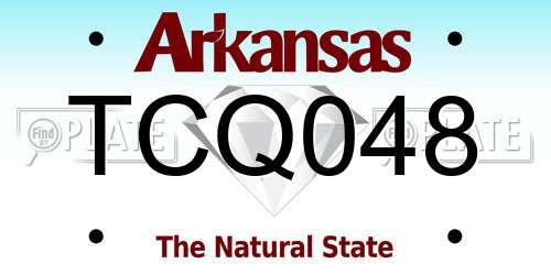 TCQ048 Arkansas License Plate