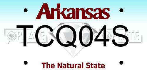 TCQ04S Arkansas License Plate