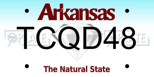 TCQD48 Arkansas License Plate