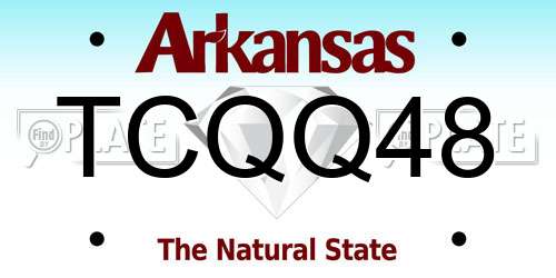 TCQQ48 Arkansas License Plate
