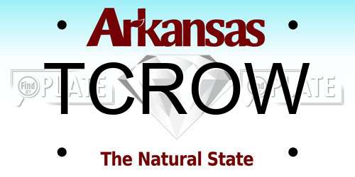 TCROW Arkansas License Plate