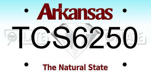 TCS6250 Arkansas License Plate