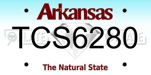 TCS6280 Arkansas License Plate