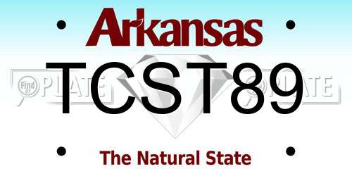 TCST89 Arkansas License Plate