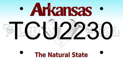 TCU2230 Arkansas License Plate