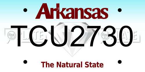TCU2730 Arkansas License Plate